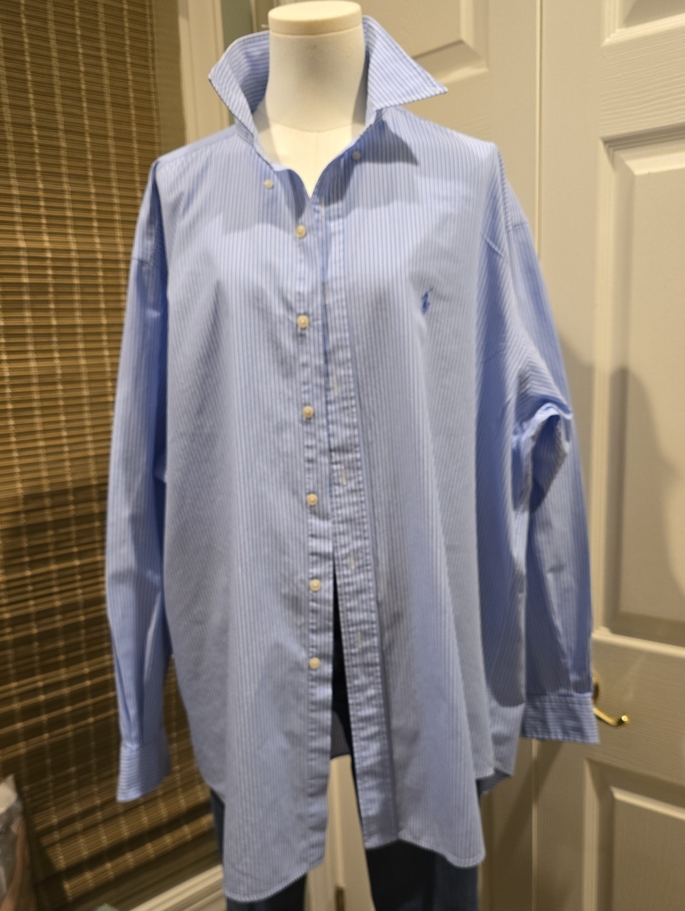 Ralph Lauren Light Blue Pinstripe Dress Shirt